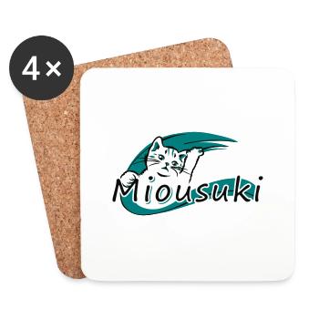 Miousuki couleur - Dessous de verre (lot de 4) - blanc - Devant