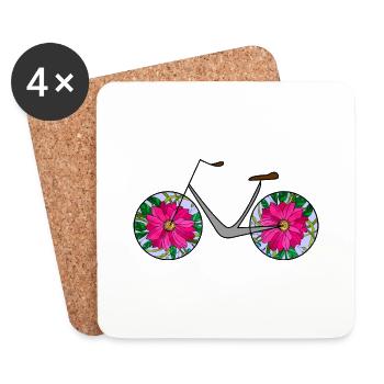 Bike - Coasters (set of 4) - white - Front