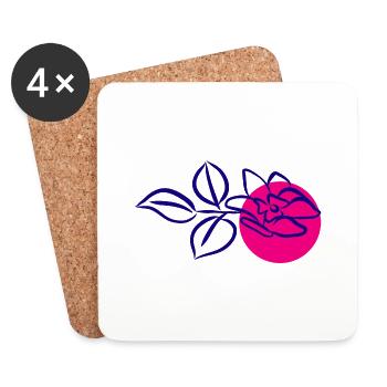Flower Flower Plant - Coasters (set of 4) - white - Front