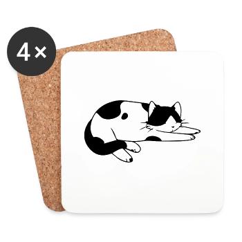 Hund Chien - Dessous de verre (lot de 4) - blanc - Devant