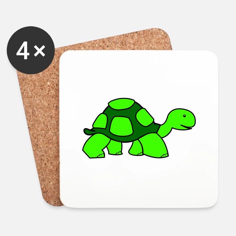 turtle - Untersetzer (4er-Set) - Weiß