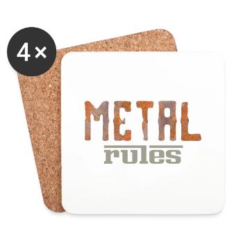 metal rules - Untersetzer (4er-Set) - Weiß - Vorne