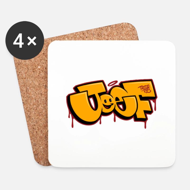 Grafik #02 - Untersetzer (4er-Set) - Weiß