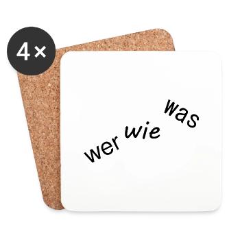 wer wie was - Untersetzer (4er-Set) - Weiß - Vorne