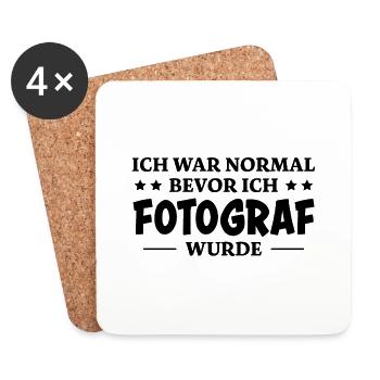Fotograf Spruch Foto Lustiges Fotograf Geschenk - Untersetzer (4er-Set) - Weiß - Vorne