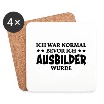 Ausbilder Spruch Beruf Lustiges Ausbilder Geschenk - Untersetzer (4er-Set) - Weiß - Vorne