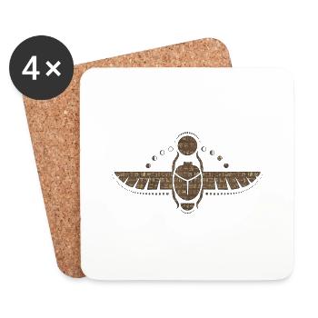 Egypt Egypt Isis Pharaohs Pharaoh Pyramid Africa - Coasters (set of 4) - white - Front