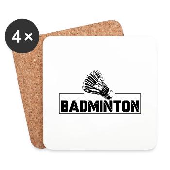 badminton - Untersetzer (4er-Set) - Weiß - Vorne