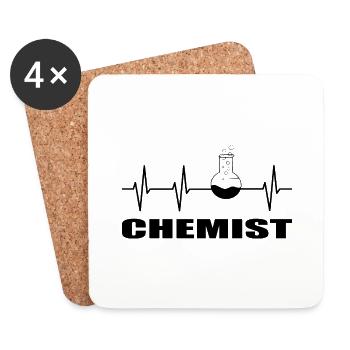 Chemie - Untersetzer (4er-Set) - Weiß - Vorne