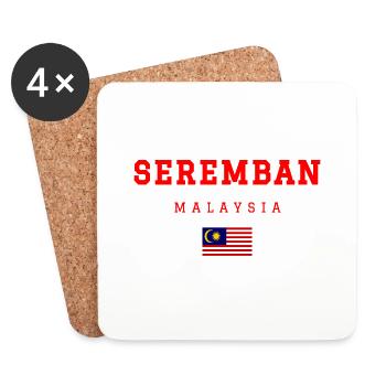 Seremban, Malaisie - Dessous de verre (lot de 4) - blanc - Devant