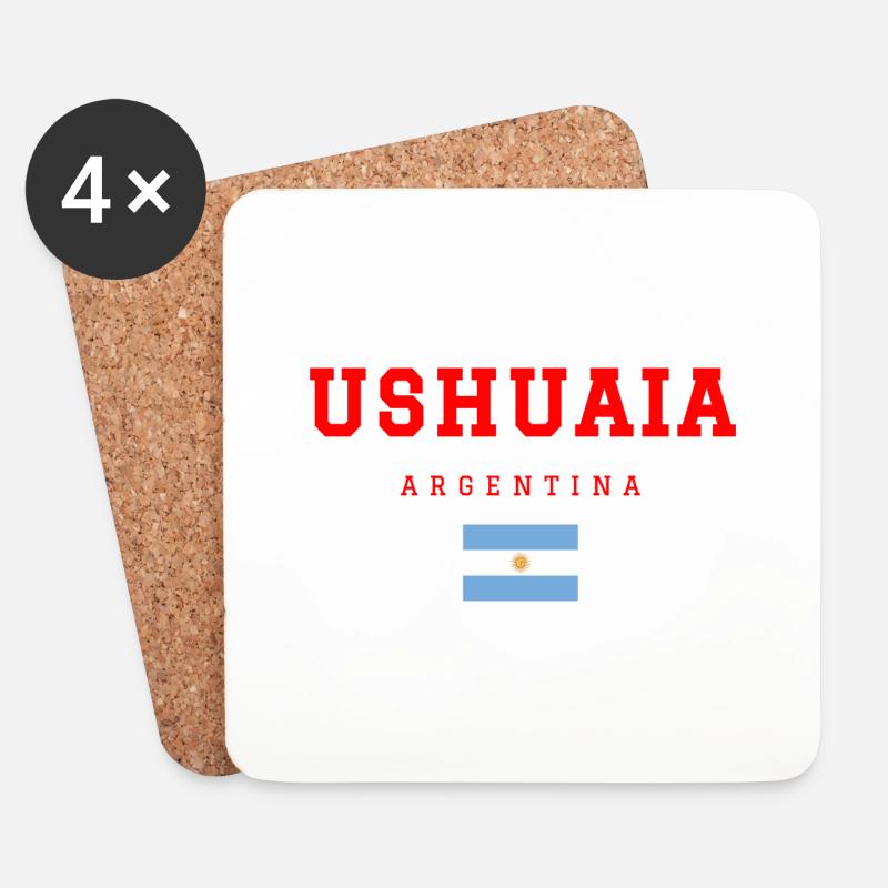 Ushuaia Argentinien - Untersetzer (4er-Set) - Weiß