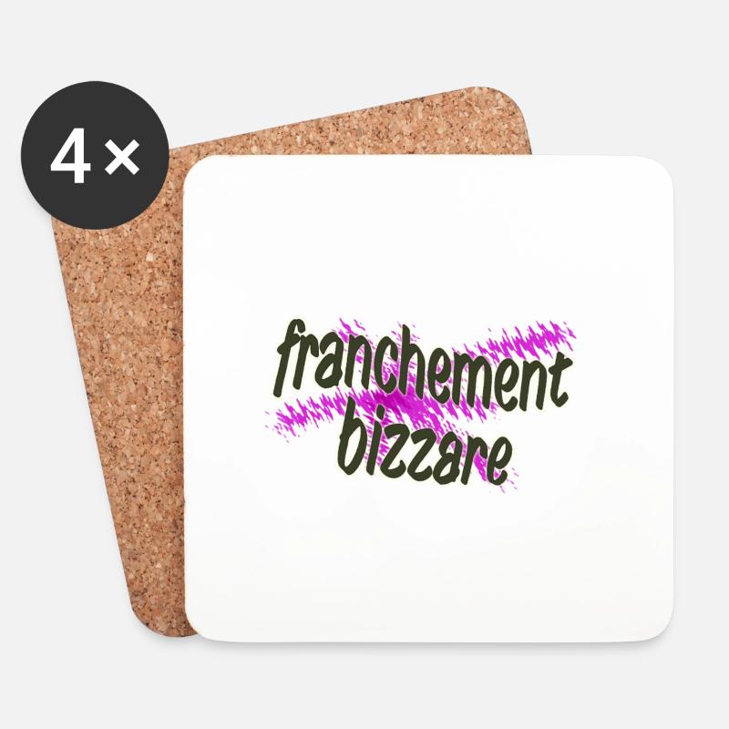 franchement bizzare - Untersetzer (4er-Set) - Weiß