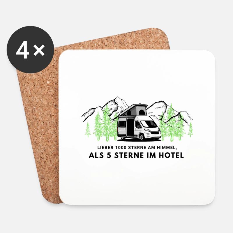 Camper - Untersetzer (4er-Set) - Weiß
