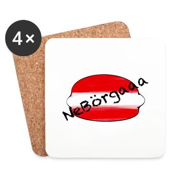 Nebörgaaaa - Untersetzer (4er-Set) - Weiß - Vorne