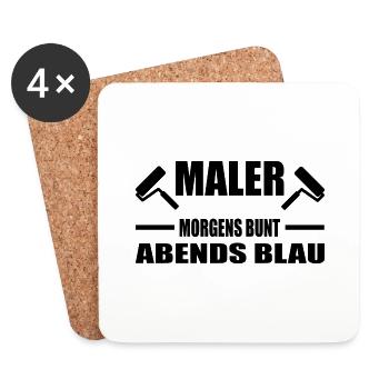 Maler - Untersetzer (4er-Set) - Weiß - Vorne