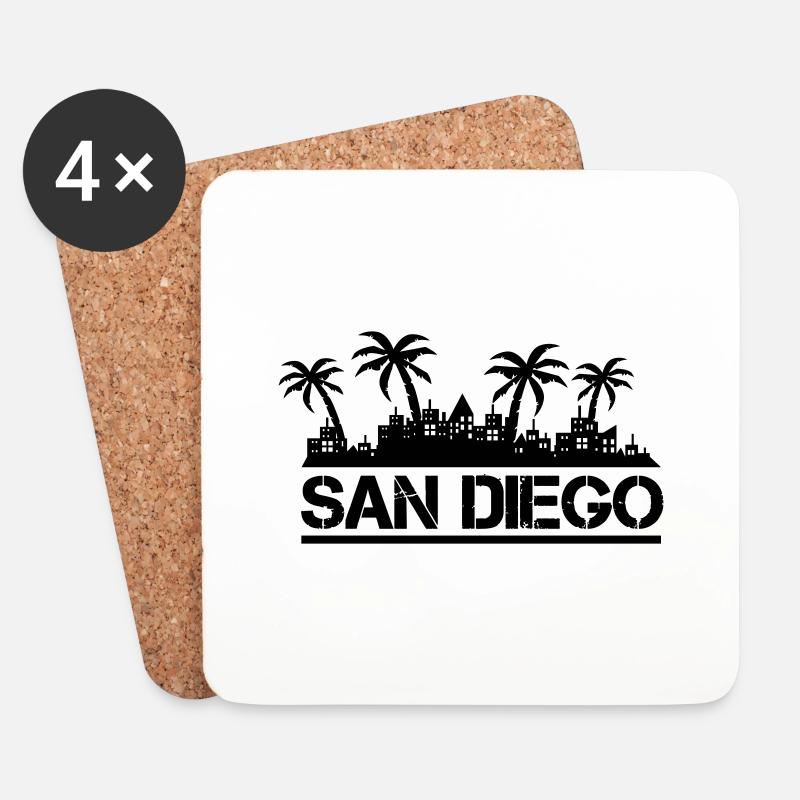 san diego - Untersetzer (4er-Set) - Weiß