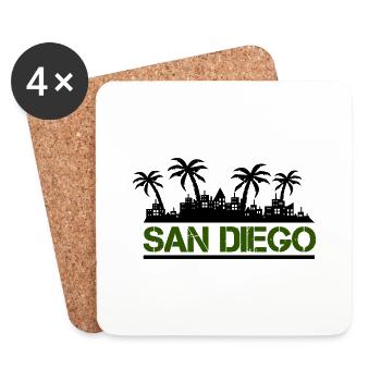 san diego - Untersetzer (4er-Set) - Weiß - Vorne