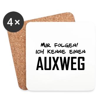 Mir folgen, ich kennen einen AUXWEG - Untersetzer (4er-Set) - Weiß - Vorne