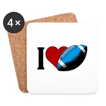 I ♥️ American Football | I Love American Football - Untersetzer (4er-Set) - Weiß - Vorne