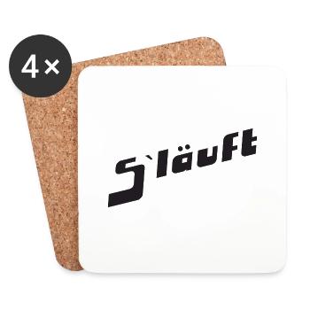 Läuft - Untersetzer (4er-Set) - Weiß - Vorne