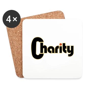 Design Charity - Dessous de verre (lot de 4) - blanc - Devant