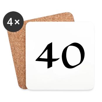40 - Dessous de verre (lot de 4) - blanc - Devant