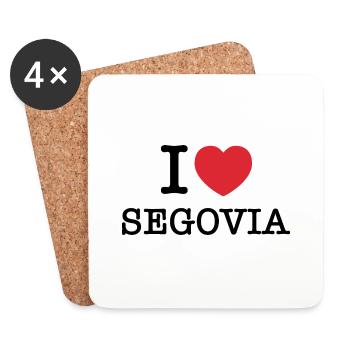 Ich liebe Segovia | Segovia | I Herz Segovia | Spanien - Untersetzer (4er-Set) - Weiß - Vorne