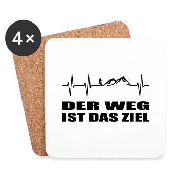 Wandern - Untersetzer (4er-Set) - Weiß - Vorne