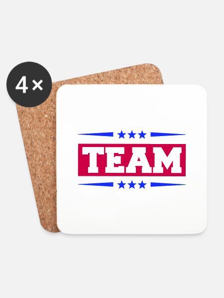 team - Untersetzer (4er-Set) - Weiß