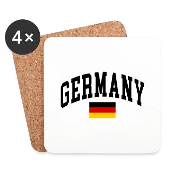Deutschland - Untersetzer (4er-Set) - Weiß - Vorne