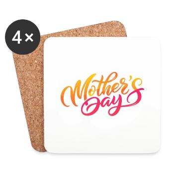 MOTHER'S DAY - Coasters (set of 4) - white - Front