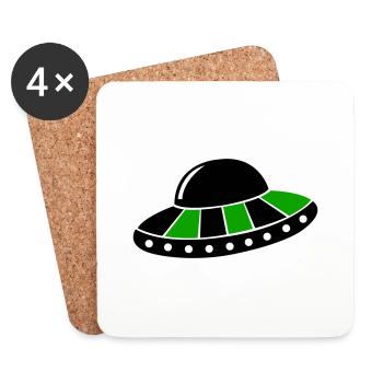 ufo - Untersetzer (4er-Set) - Weiß - Vorne