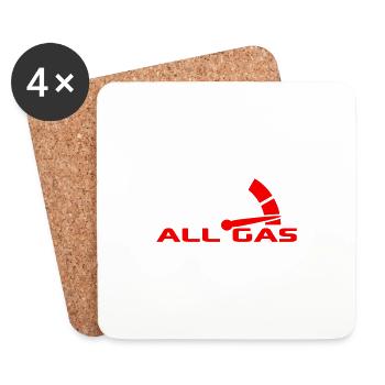 Tout Gaz Sans Freins Compteur De Vitesse Voiture De Course Compteur De Vitesse Conduite - Dessous de verre (lot de 4) - blanc - Devant