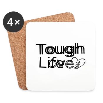 tough life / love ( emo ) - Untersetzer (4er-Set) - Weiß - Vorne