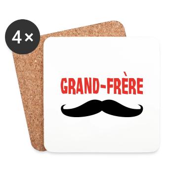 Grand Frère - Dessous de verre (lot de 4) - blanc - Devant