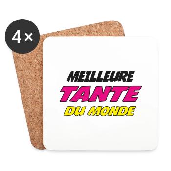 MEILLEURE TANTE DU MONDE - Dessous de verre (lot de 4) - blanc - Devant