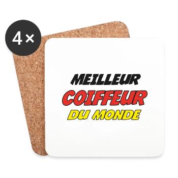 MEILLEUR COIFFEUR DU MONDE - Dessous de verre (lot de 4) - blanc - Devant