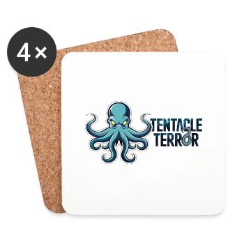 Tentakel-Terror - Untersetzer (4er-Set) - Weiß - Vorne