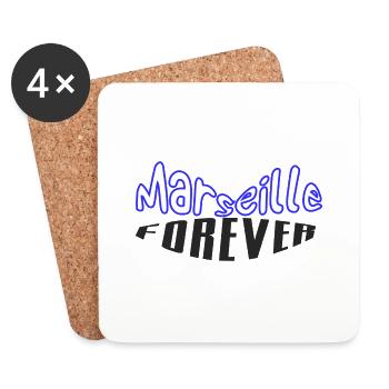 Marseille für immer - Untersetzer (4er-Set) - Weiß - Vorne
