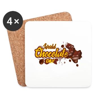World Chocolate Day - Coasters (set of 4) - white - Front
