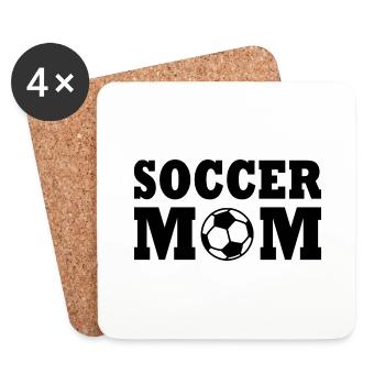 Soccer mom - Dessous de verre (lot de 4) - blanc - Devant