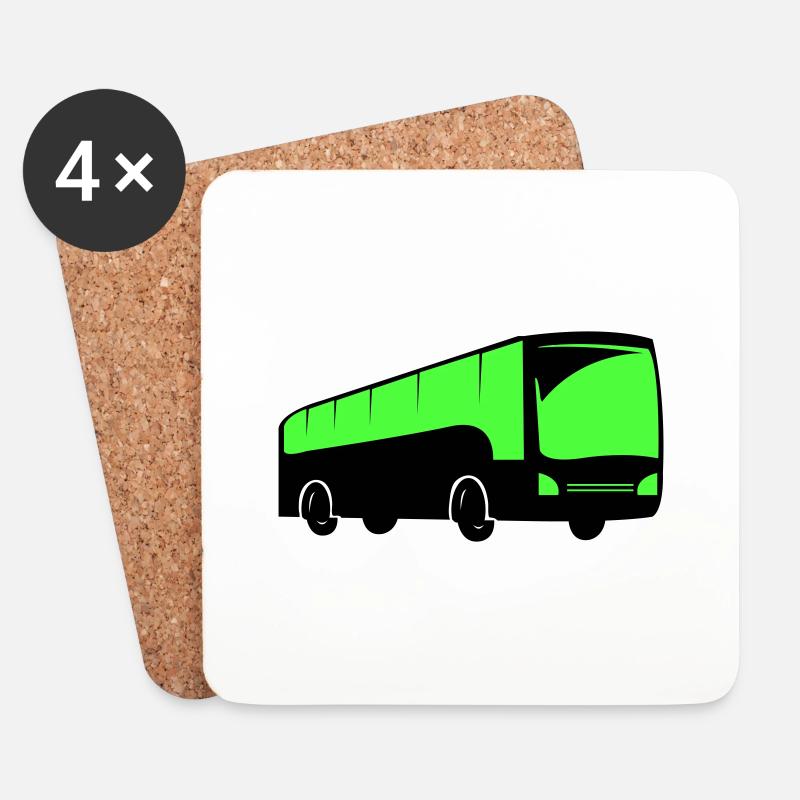 bus busfahren - Untersetzer (4er-Set) - Weiß