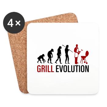 Grill Evolution - Coasters (set of 4) - white - Front