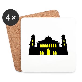 moschee silhouette - Untersetzer (4er-Set) - Weiß - Vorne