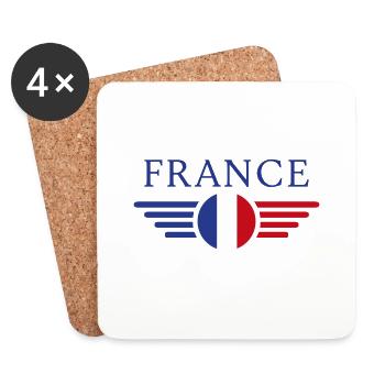 I Love France Elegance Style Design T-Shirt - Coasters (set of 4) - white - Front