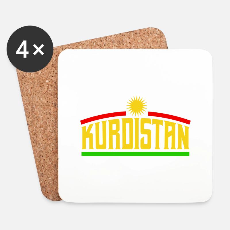 kurdistan - Untersetzer (4er-Set) - Weiß