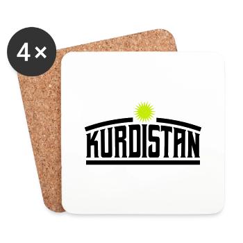 Kurdistan - Dessous de verre (lot de 4) - blanc - Devant