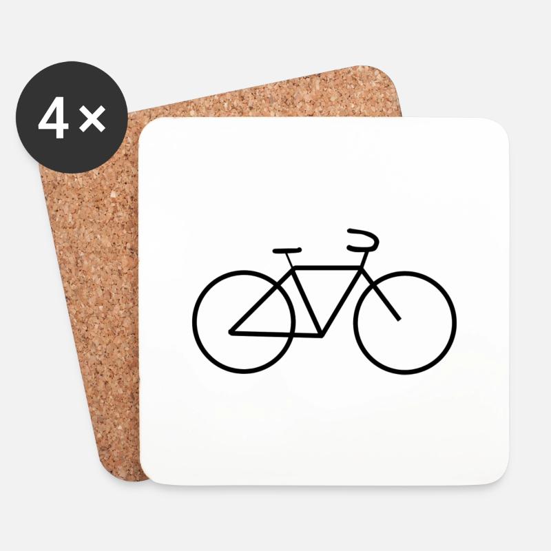 Bicycle - Coasters (set of 4) - white