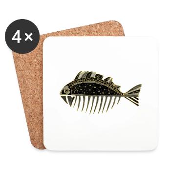 Poisson - Dessous de verre (lot de 4) - blanc - Devant
