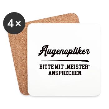 Augenoptiker Meister Prüfung Bestanden Augenoptik - Untersetzer (4er-Set) - Weiß - Vorne